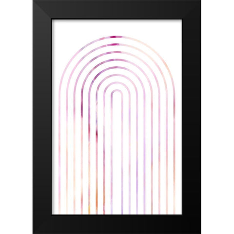Pink Arch Black Modern Wood Framed Art Print by Sawall, Anastasia