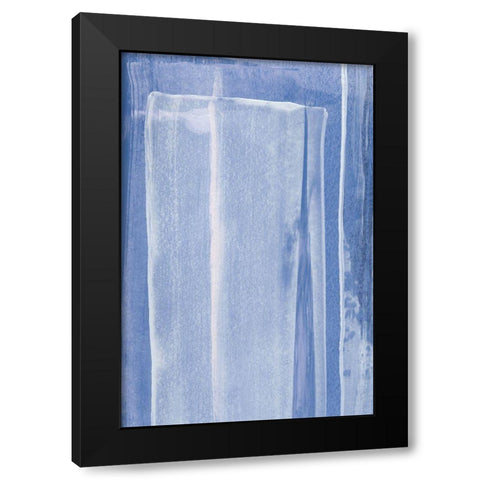 Happiness is Blue Black Modern Wood Framed Art Print with Double Matting by Sawall, Anastasia