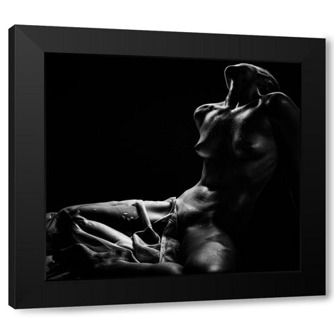 Wet Clothes Black Modern Wood Framed Art Print with Double Matting by Valevicius, Aurimas