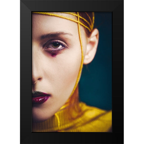Yellow touch Black Modern Wood Framed Art Print by Bolgov (Axe), Ruslan