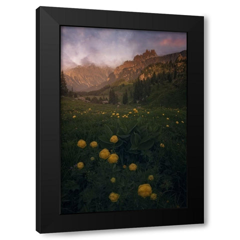 Dolomiti Black Modern Wood Framed Art Print with Double Matting by Martin Castan, David