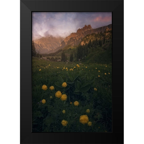 Dolomiti Black Modern Wood Framed Art Print by Martin Castan, David