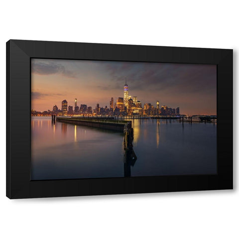 Z Black Modern Wood Framed Art Print by Martin Castan, David