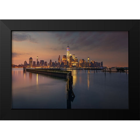 Z Black Modern Wood Framed Art Print by Martin Castan, David