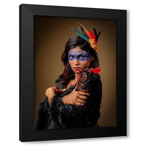 Mexican Beauty Black Modern Wood Framed Art Print by Chattopadhyay, Debasish