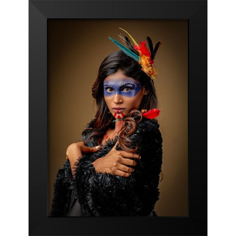 Mexican Beauty Black Modern Wood Framed Art Print by Chattopadhyay, Debasish