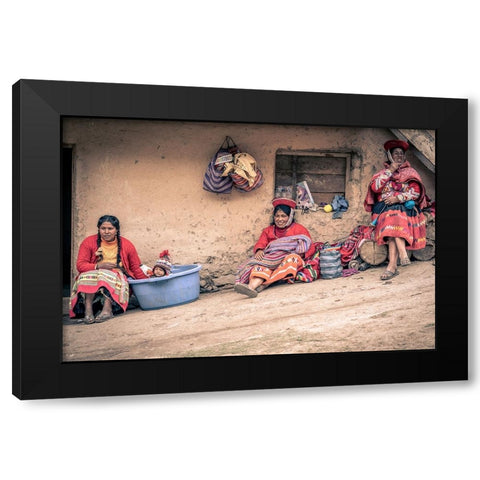 Hush Baby Black Modern Wood Framed Art Print with Double Matting by Alcalay, Eyal