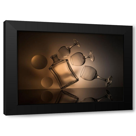 From The Series Qlevitationq Black Modern Wood Framed Art Print by Popov, Evgeniy