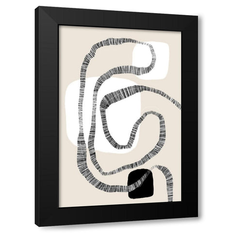 Bohemian Liaison Black Modern Wood Framed Art Print with Double Matting by Uplusmestudio