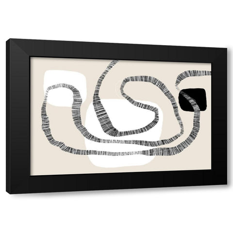 Bohemian Liaison Black Modern Wood Framed Art Print with Double Matting by Uplusmestudio