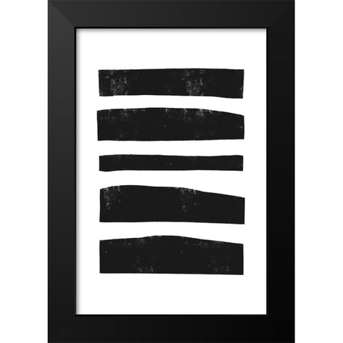 Traces Of Life Black Modern Wood Framed Art Print by Uplusmestudio