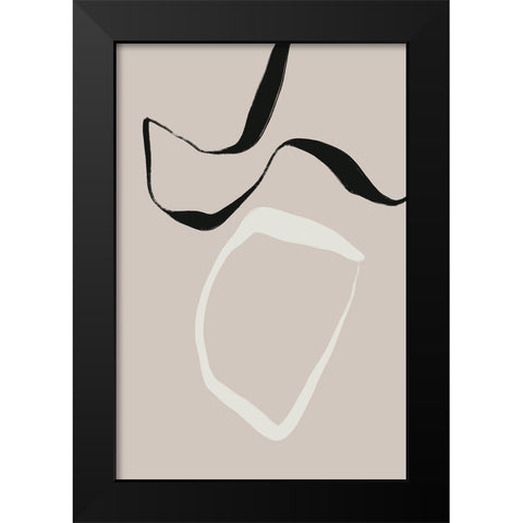 Simply Here Black Modern Wood Framed Art Print by Uplusmestudio