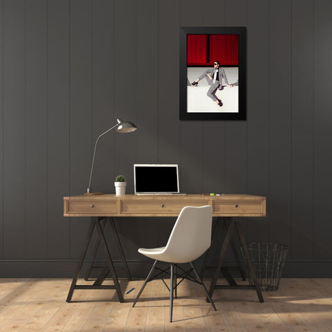 There Is Geometry In The Humming Of The Strings Black Modern Wood Framed Art Print by Bolgov (Axe), Ruslan