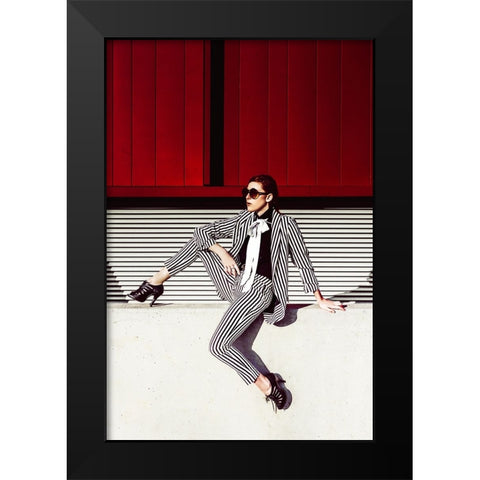 There Is Geometry In The Humming Of The Strings Black Modern Wood Framed Art Print by Bolgov (Axe), Ruslan