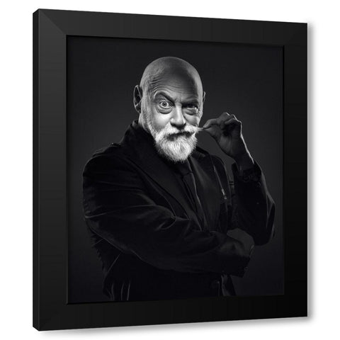 Daniel Black Modern Wood Framed Art Print with Double Matting by Denis
