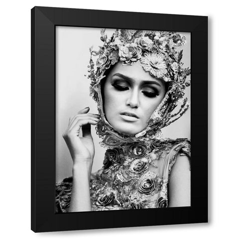 Someone you loved Black Modern Wood Framed Art Print with Double Matting by Lagaa, Kahar