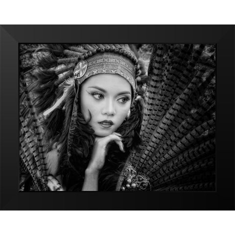 Beauty Black Modern Wood Framed Art Print by Lagaa, Kahar
