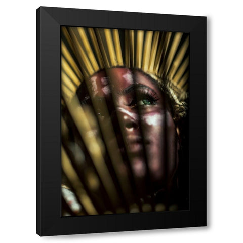 Portraiture Black Modern Wood Framed Art Print with Double Matting by Das, Prithul