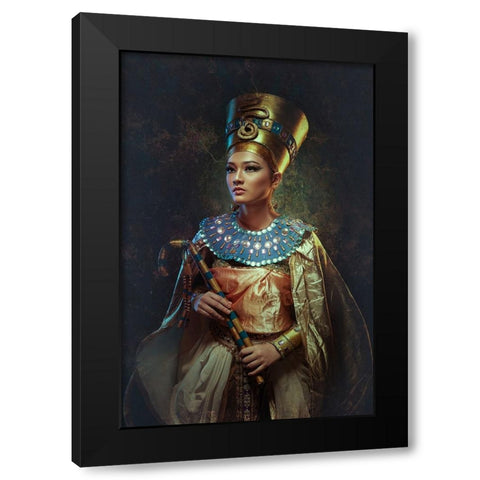 the Nefertiti Black Modern Wood Framed Art Print by Setiadi, Ajar