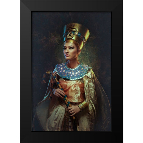 the Nefertiti Black Modern Wood Framed Art Print by Setiadi, Ajar