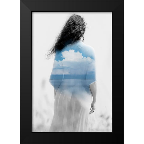 Cherokee Black Modern Wood Framed Art Print by Bousca, Bogdan