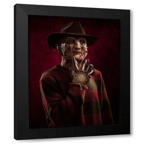 Freddy Portrait 2 Black Modern Wood Framed Art Print with Double Matting by Damsten, Petri