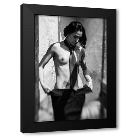 Untitled Black Modern Wood Framed Art Print by Bousca, Bogdan
