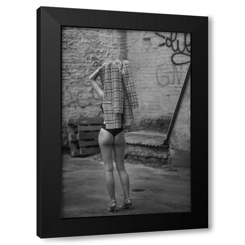 Little Stories Of The Old Yard Black Modern Wood Framed Art Print with Double Matting by Kurta, Arkadiy