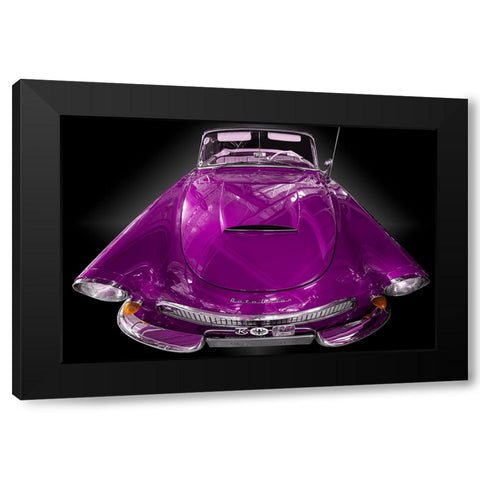 The pink Cabriolet Black Modern Wood Framed Art Print by Weber, Roland