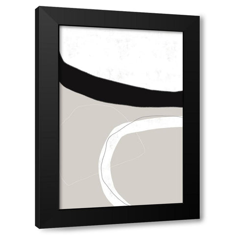 Facing It Black Modern Wood Framed Art Print by Uplusmestudio