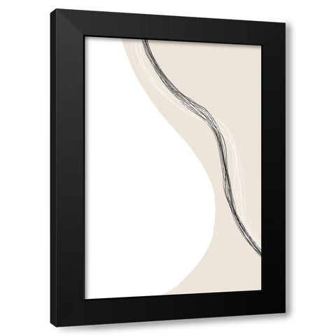 Sorted And Calm Black Modern Wood Framed Art Print by Uplusmestudio