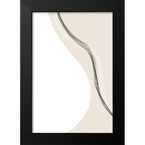 Sorted And Calm Black Modern Wood Framed Art Print by Uplusmestudio