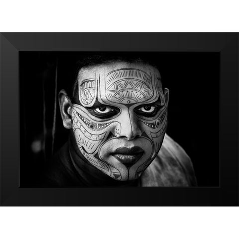 Theyyam Ceremony Performer-I - India Black Modern Wood Framed Art Print by Inazio Kuesta, Joxe