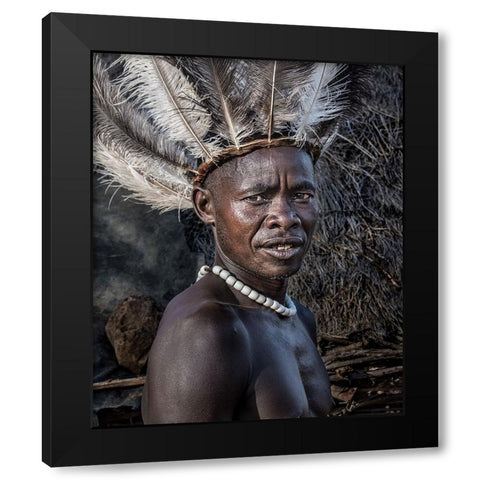 Pokot tribe man - Kenya Black Modern Wood Framed Art Print with Double Matting by Inazio Kuesta, Joxe