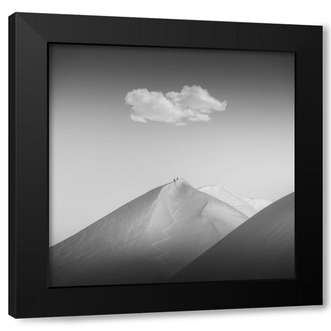 Climber Black Modern Wood Framed Art Print with Double Matting by Van Quan, Vu