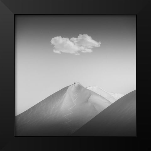 Climber Black Modern Wood Framed Art Print by Van Quan, Vu