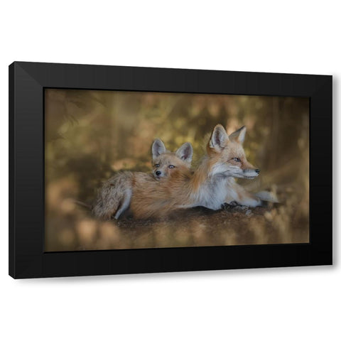 Mom Pillow Black Modern Wood Framed Art Print by Zhang, Ling