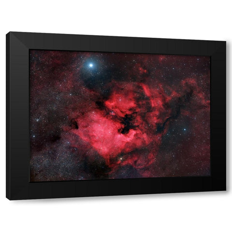 North American Nebula Black Modern Wood Framed Art Print by Chander, Vikas