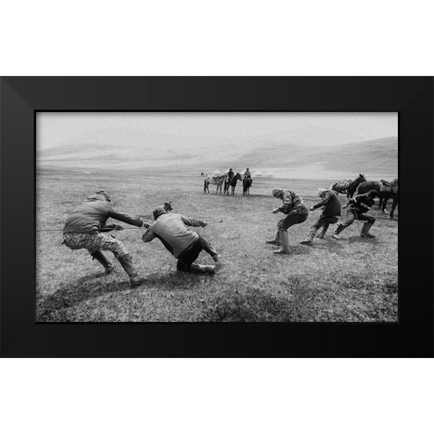 Nomad Games - 1574 Black Modern Wood Framed Art Print by Garik