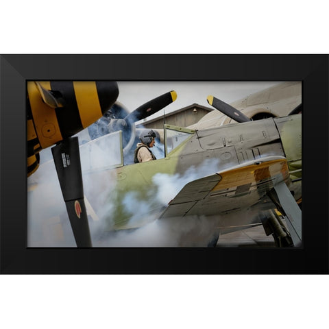 Engines Black Modern Wood Framed Art Print by Mccleave, Thomas