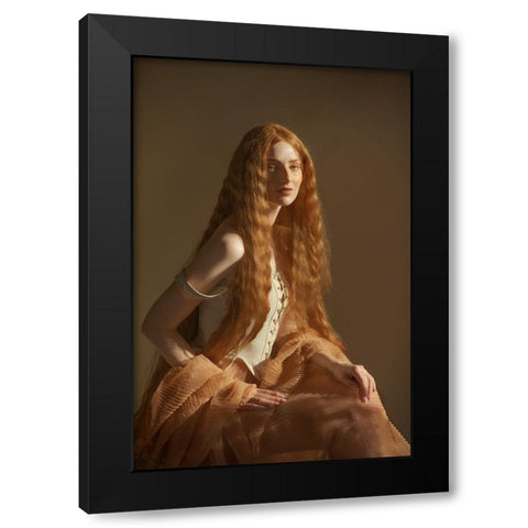 Michaela Black Modern Wood Framed Art Print with Double Matting by Durisova, Michaela