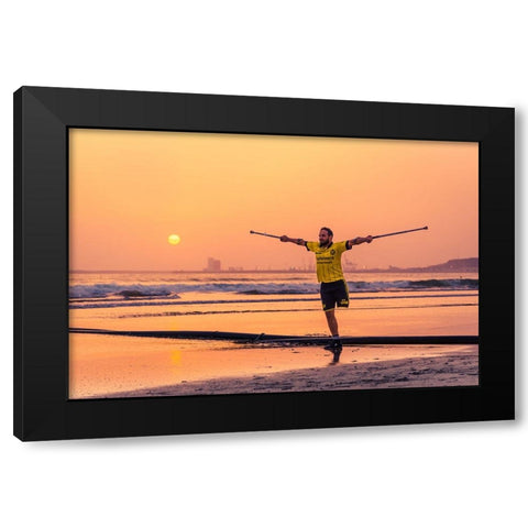 No Limits Black Modern Wood Framed Art Print by Jakab, Gabriel