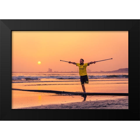 No Limits Black Modern Wood Framed Art Print by Jakab, Gabriel