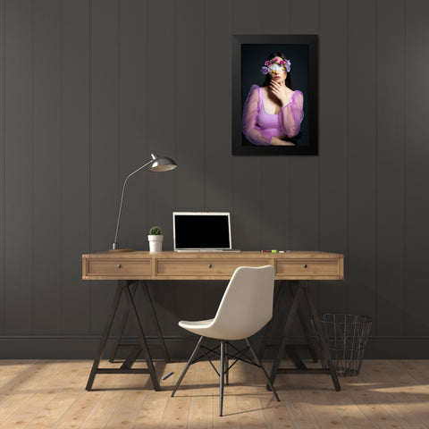 Everyone has a wish Black Modern Wood Framed Art Print by Kazamil, Farid