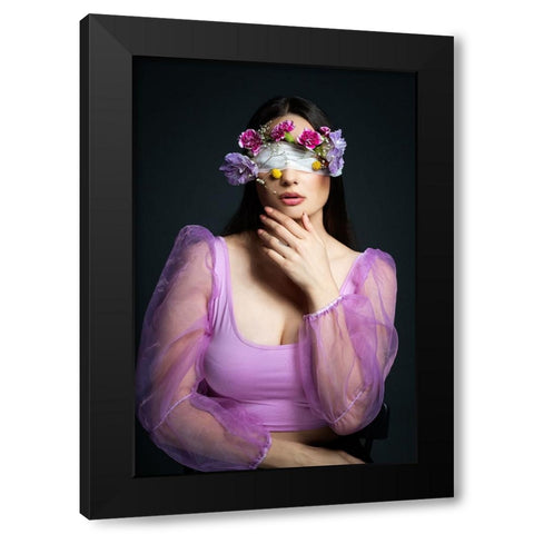 Everyone has a wish Black Modern Wood Framed Art Print with Double Matting by Kazamil, Farid