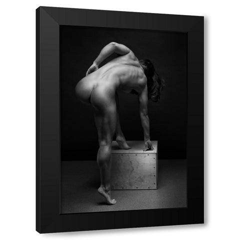 Bodyscape Black Modern Wood Framed Art Print by Belovodchenko, Anton