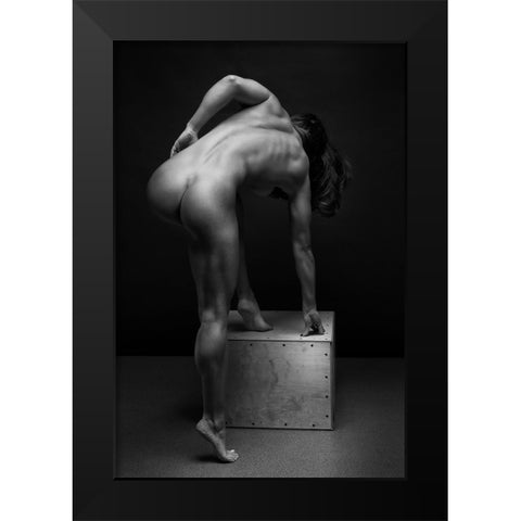 Bodyscape Black Modern Wood Framed Art Print by Belovodchenko, Anton
