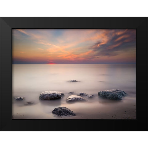 After sunset Black Modern Wood Framed Art Print by Rogaczewska