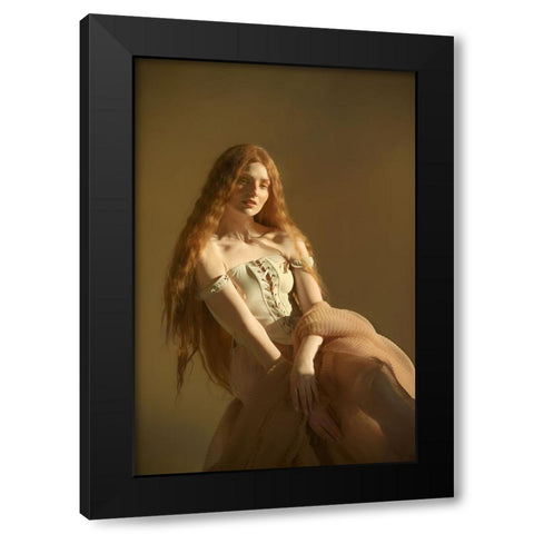 Michaela Black Modern Wood Framed Art Print by Durisova, Michaela