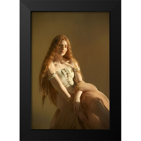 Michaela Black Modern Wood Framed Art Print by Durisova, Michaela